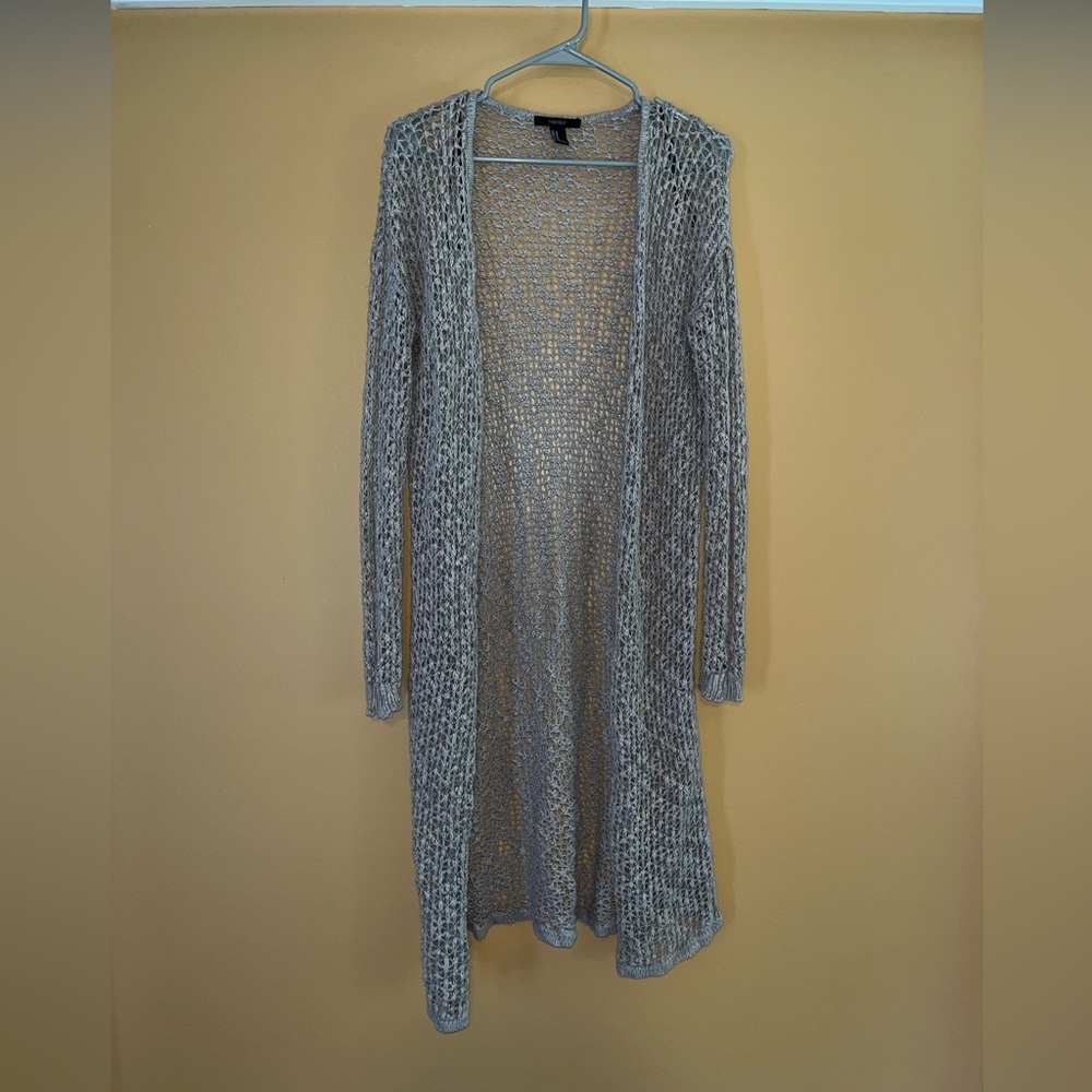 Long cardigan with holes